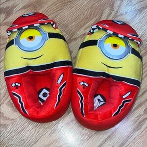 NWOT Minion Character Slippers - Red and Yellow